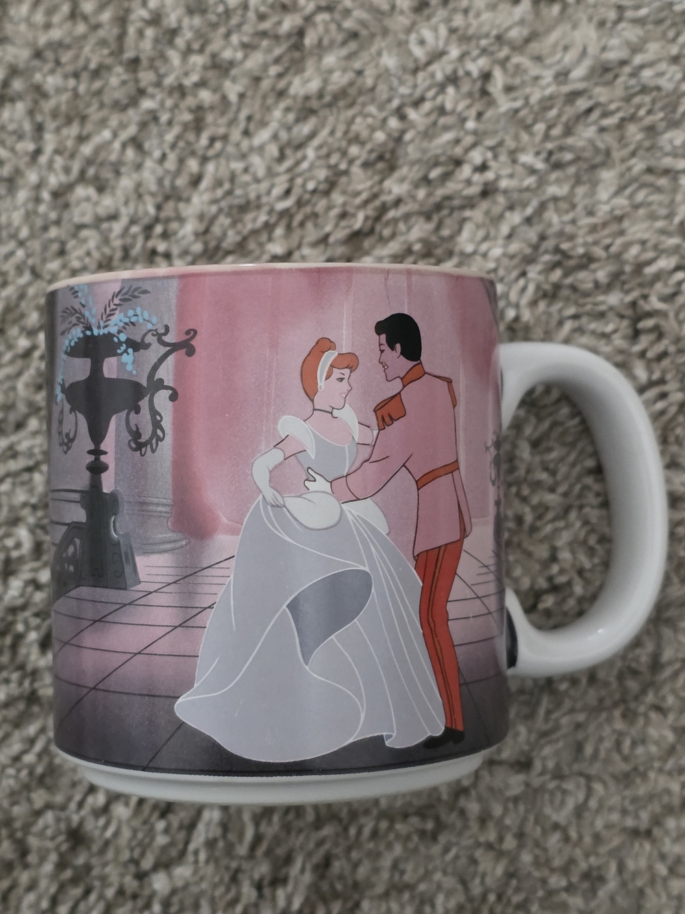 Pink Cinderella Dancing Couple Ceramic Coffee Mug